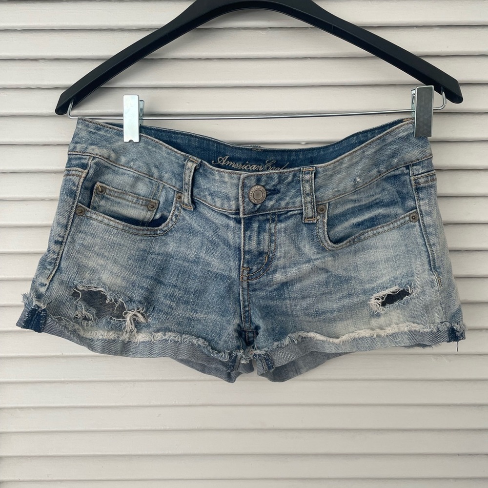 American Eagle ripped denim shorts